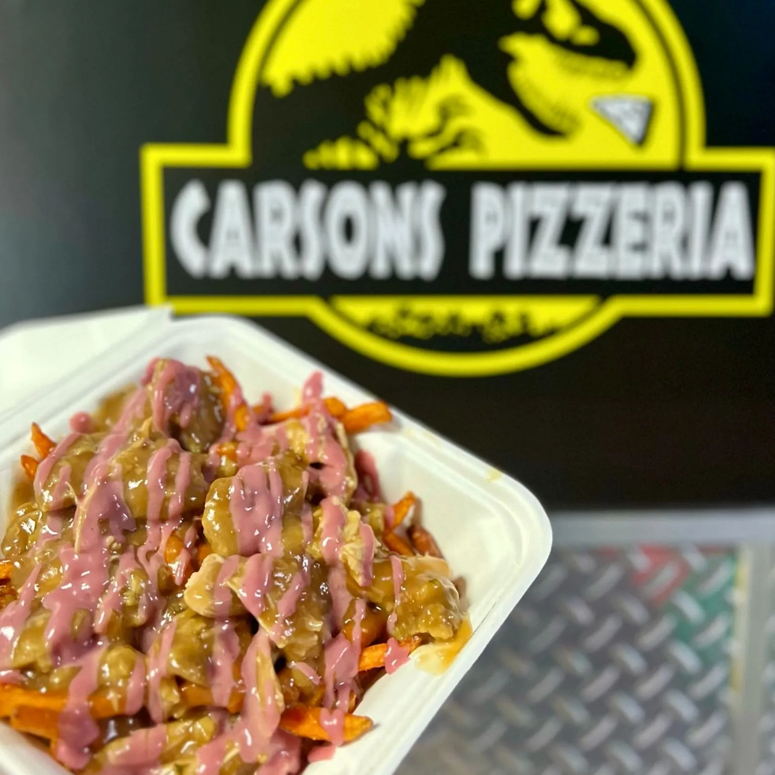 Thanksgiving poutine served in a dish